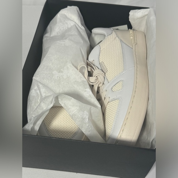 Coach Shoes Clip Court Sneaker Mens Tennis Shoes Chalk Optic White Sz 8 NEW - Picture 12 of 12